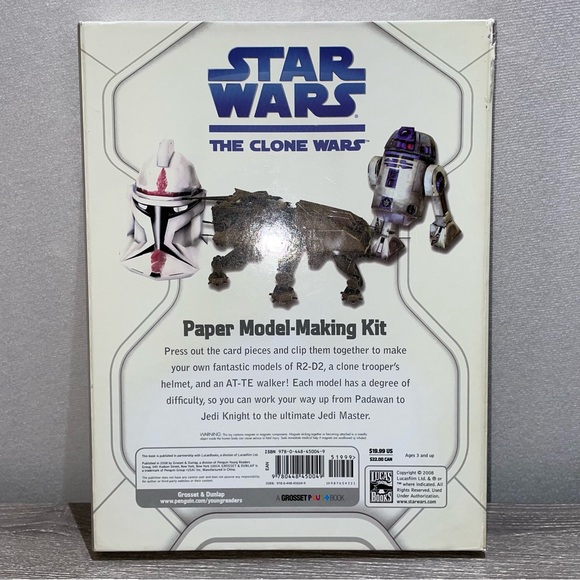 STAR WARS THE CLONE WARS Paper Model Making Kit R2-D2, Clones Trooper, AT-TE - Picture 2 of 9